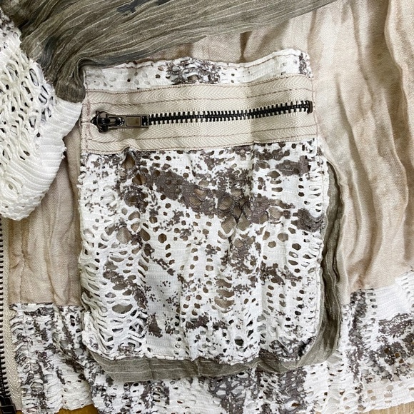 Christine Phillipe Sheer Jacket Zip Up‎ Tattoo Arms Lace back - Picture 4 of 10